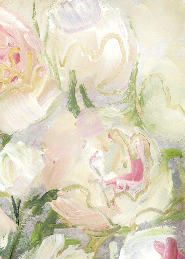 Flores cor-de-rosa cremosas de Rosana Laiz Blursbyai