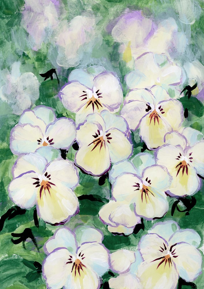 Delicadas flores de pensinho de Rosana Laiz Blursbyai