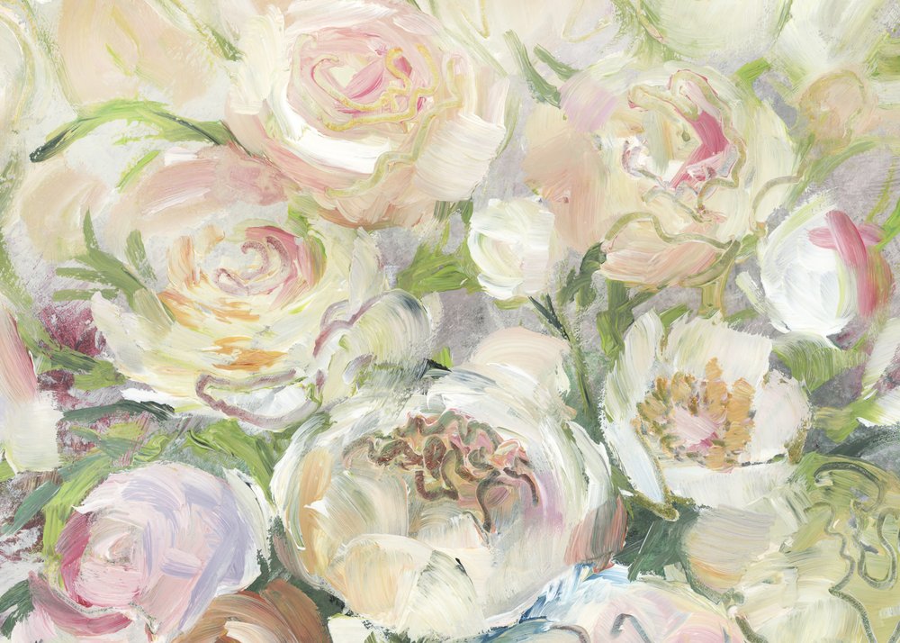 Flores em tons pastel suaves de Rosana Laiz Blursbyai