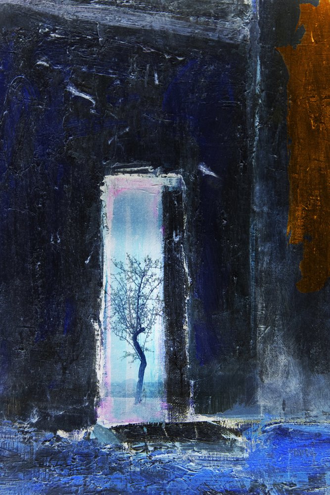 Janela com árvore solitária de Rudi Jacobs