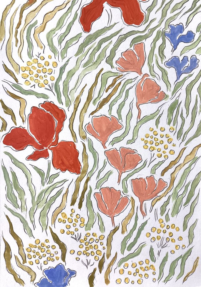 Jardim floral colorido de Rushati Chowdhury