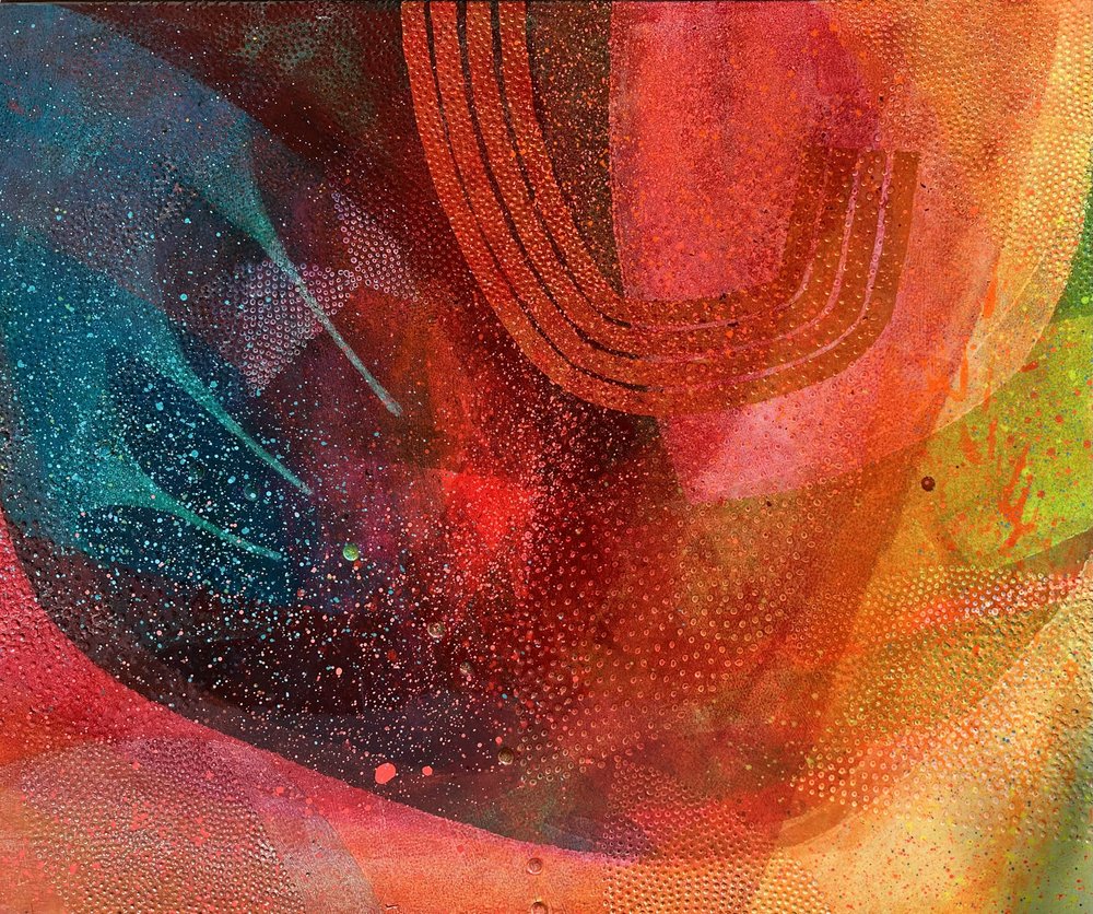 Fluxo abstrato vibrante de SAN STARLING