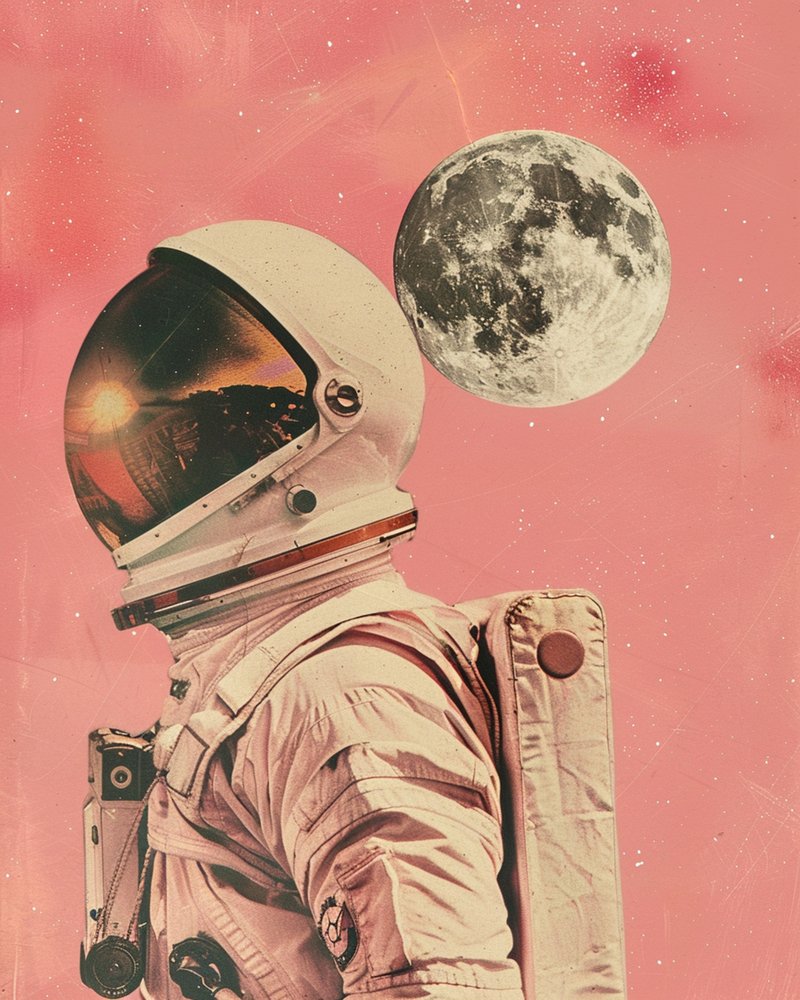 Pôr-do-sol na Lua visto por um astronauta de Samantha Hearn