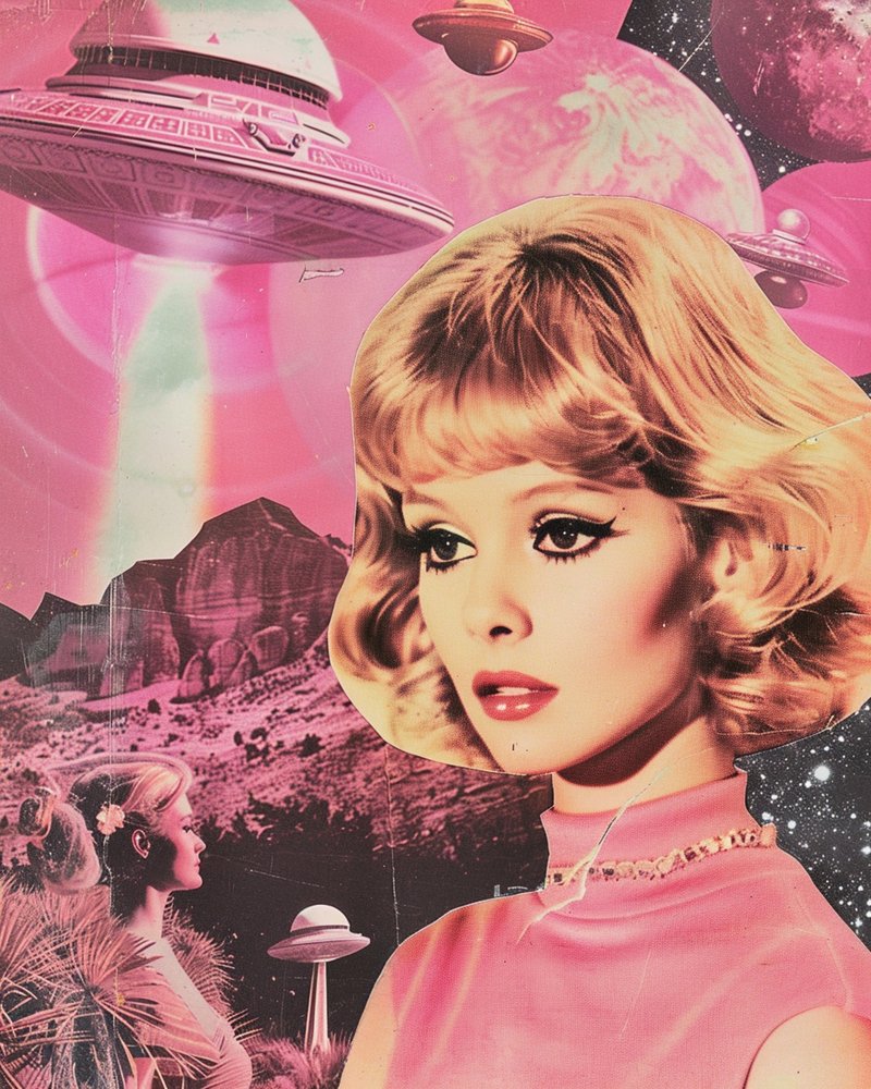 Sonho Espacial Retrô Loira de Samantha Hearn
