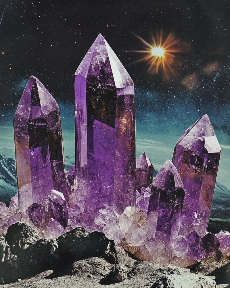 Paisagem Cósmica de Ametista de Samantha Hearn