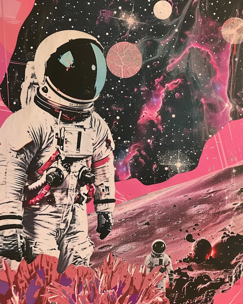 Astronauta Rosa Cósmico de Samantha Hearn