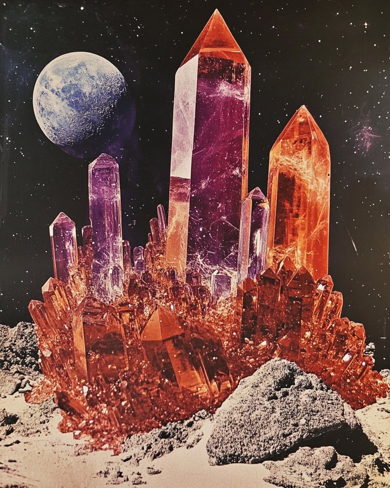 Paisagem lunar de cristais brilhantes de Samantha Hearn