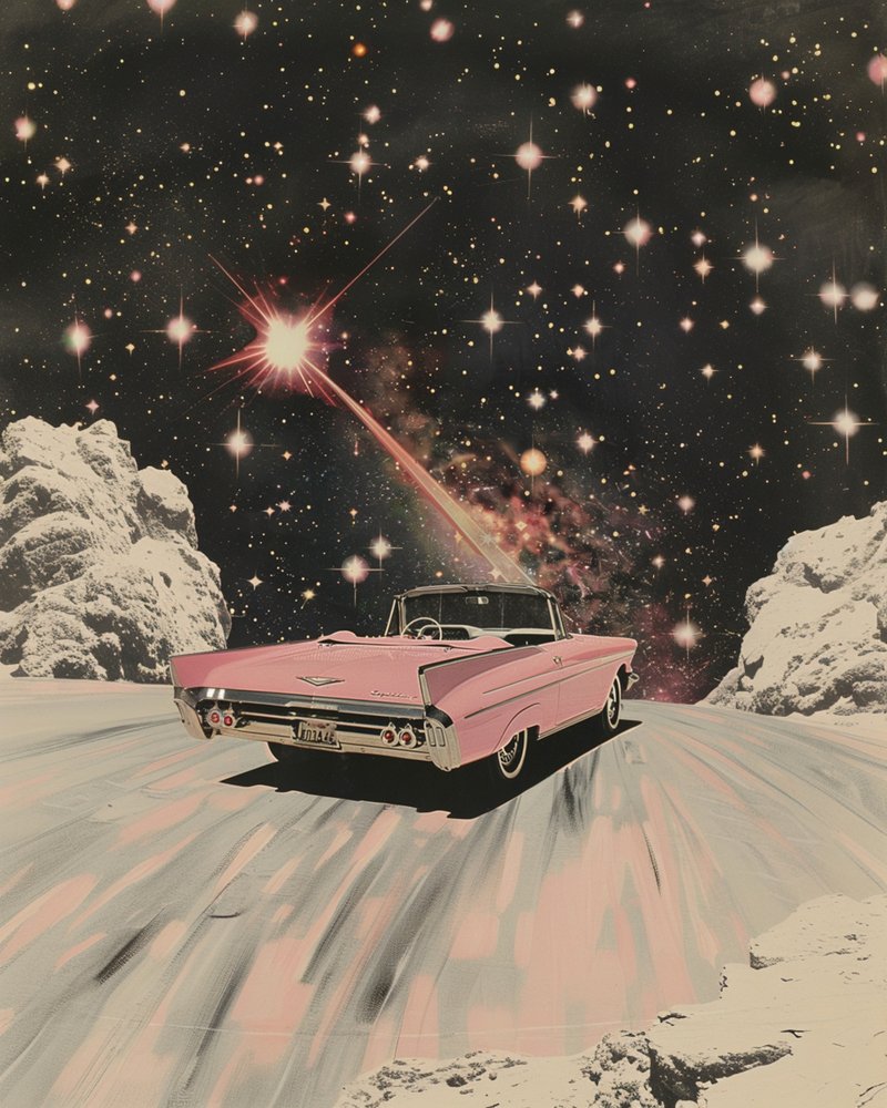 Convertível Rosa Cosmic Drive de Samantha Hearn