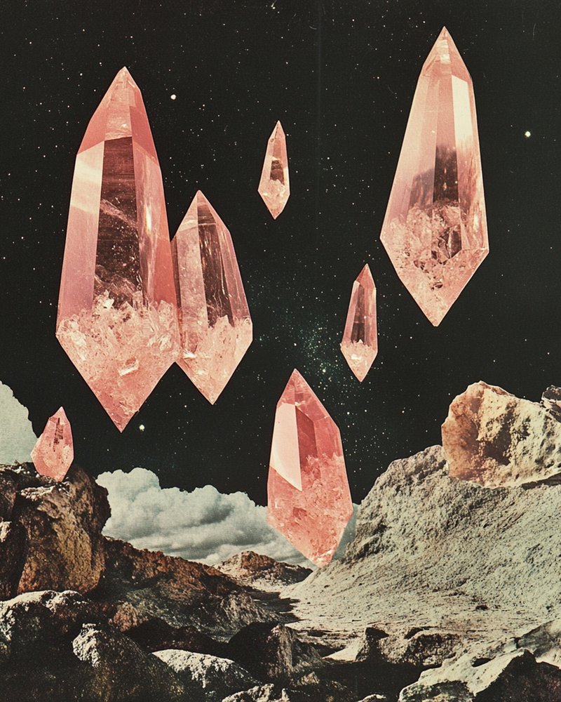 Paisagem Espacial de Cristais Cor-de-rosa de Samantha Hearn