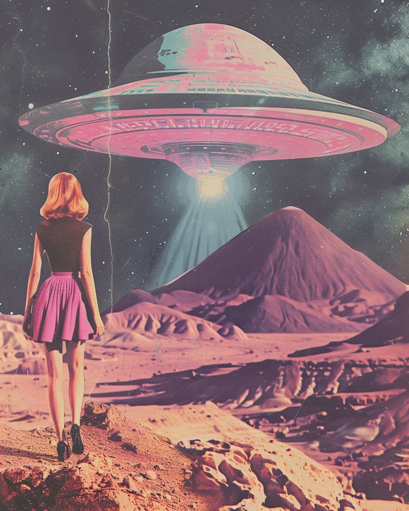 Mundo Alienígena OVNI Cor-de-rosa de Samantha Hearn
