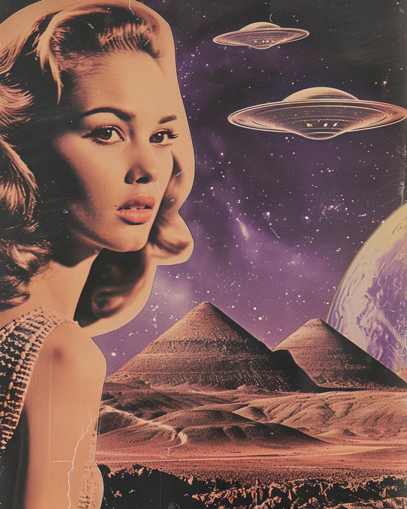 Pirâmides Alienígenas Retro de Samantha Hearn