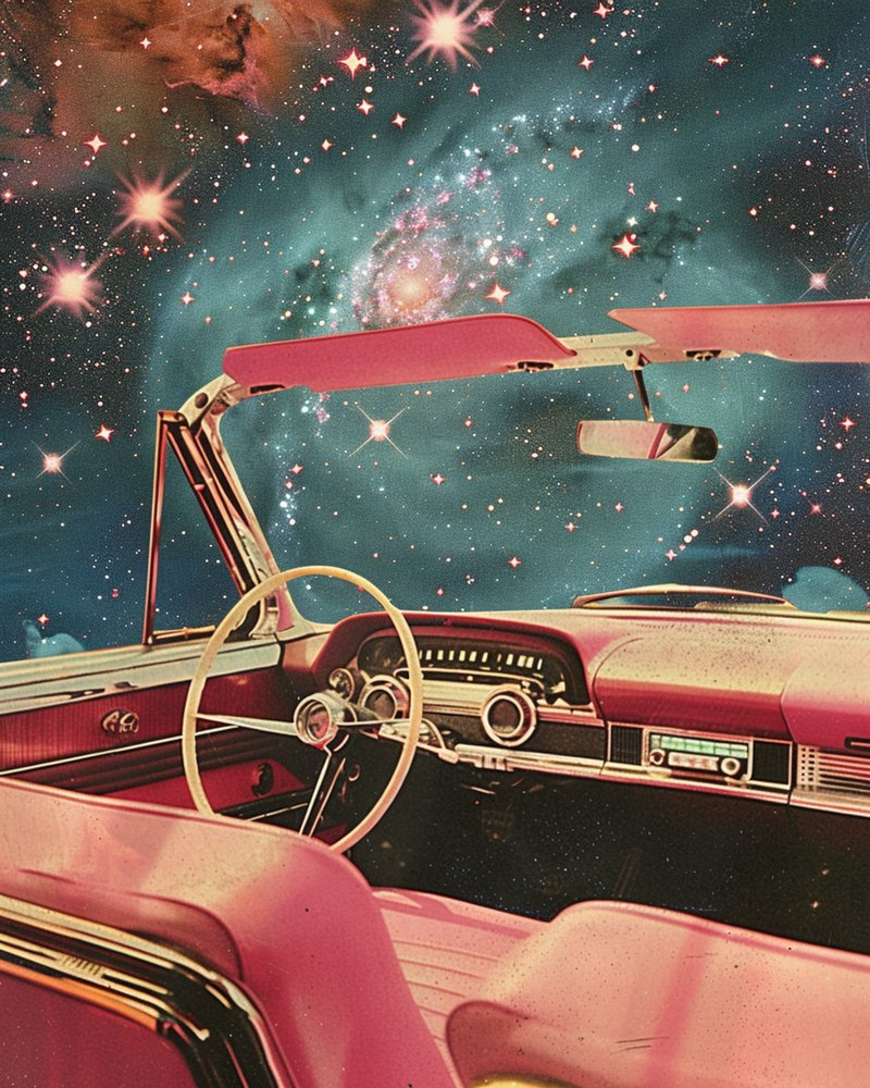 Retro Car Galaxy Drive de Samantha Hearn
