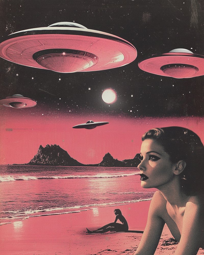OVNIs sobre a Praia Rosa de Samantha Hearn