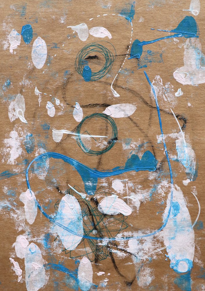 Movimento azul abstrato de Santhosh ch