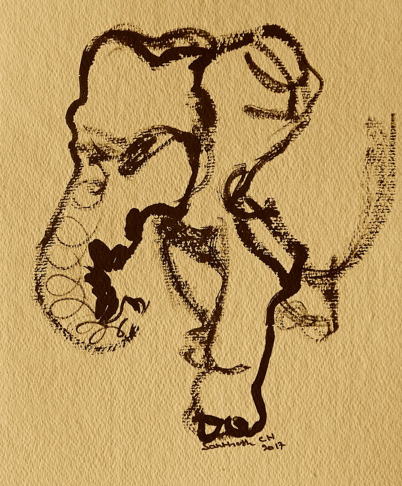 Cabeça abstrata de elefante de Santhosh ch