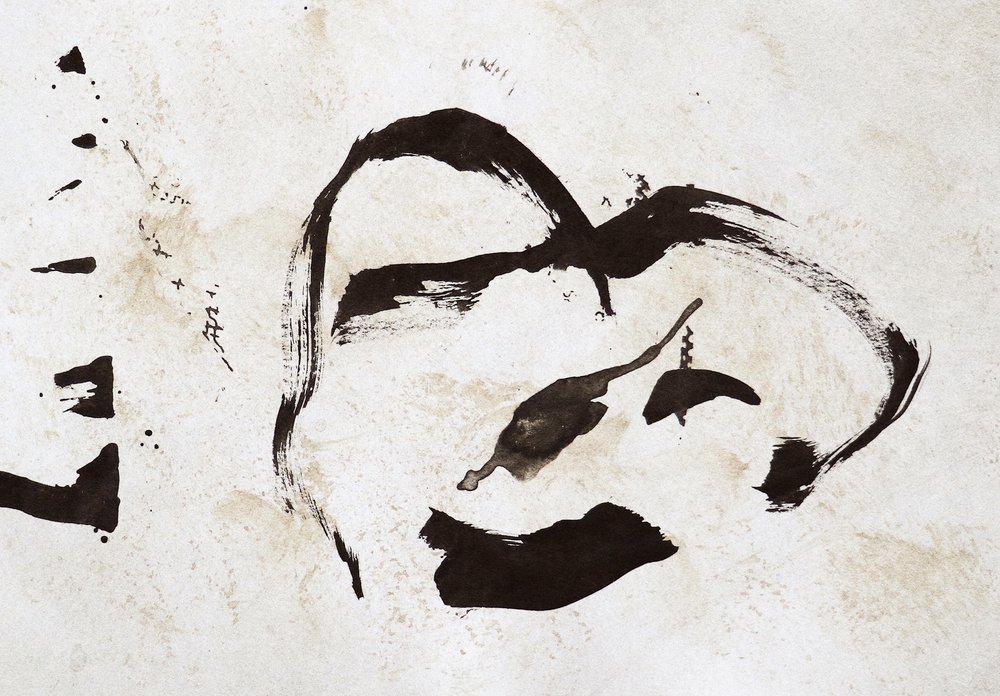 Retrato abstrato a tinta de Santhosh ch
