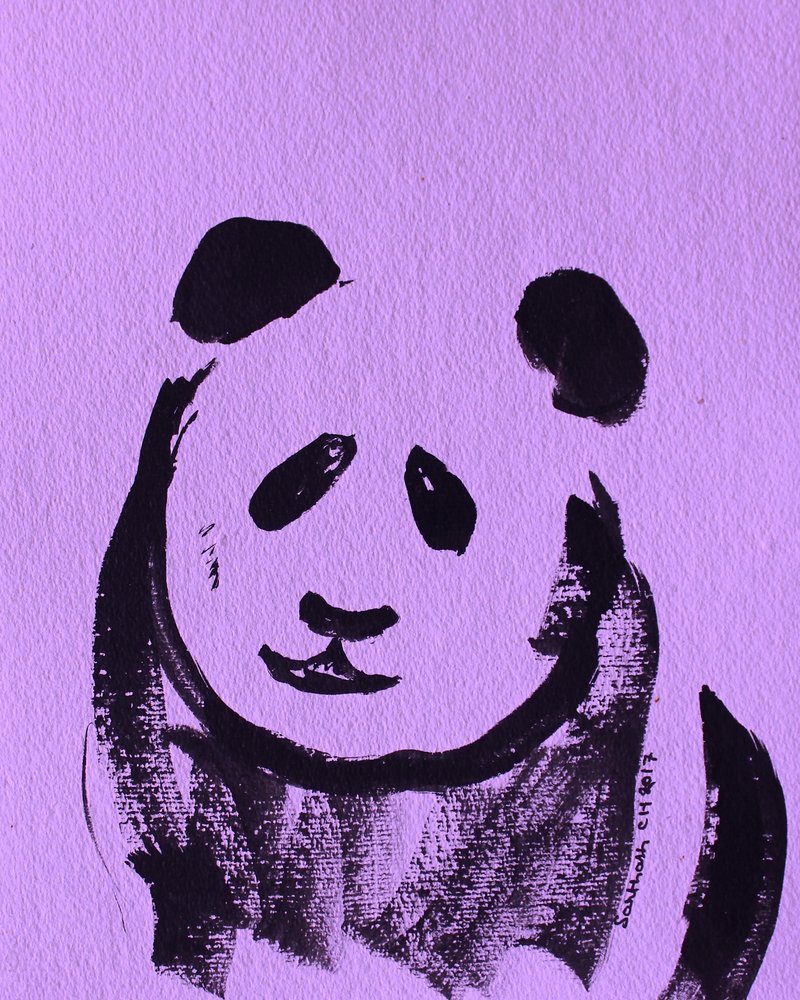Adorável panda roxo de Santhosh ch