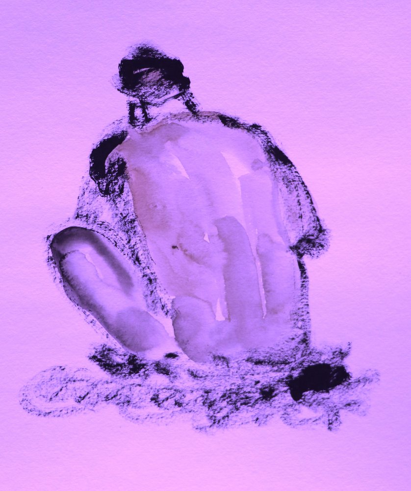 Nu Contemplativo em Roxo de Santhosh ch