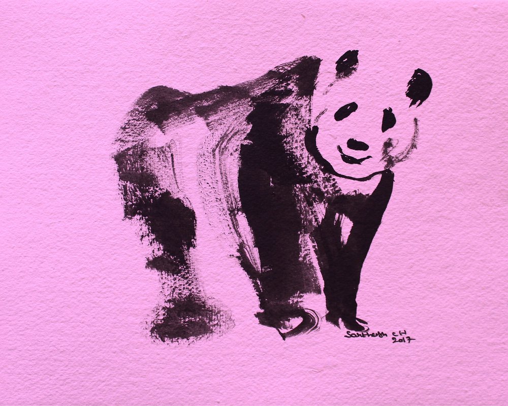 Panda cor-de-rosa adorável de Santhosh ch