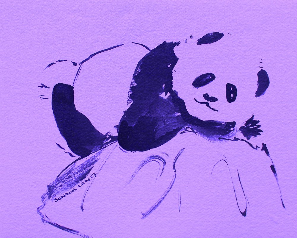 Panda roxo adorável de Santhosh ch