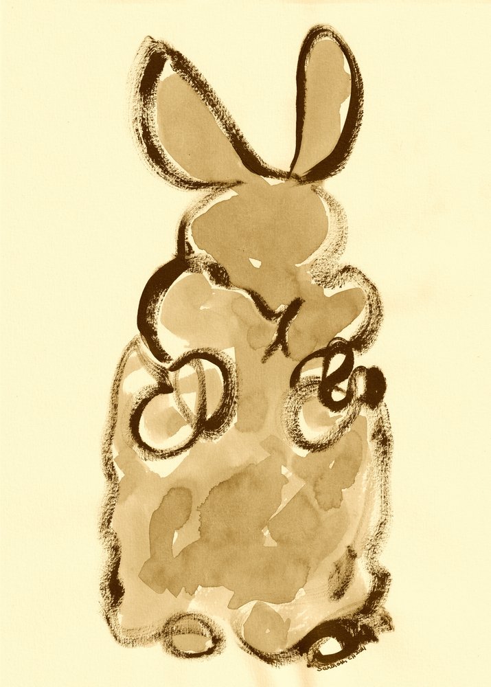 Adorável coelhinho de pé de Santhosh ch