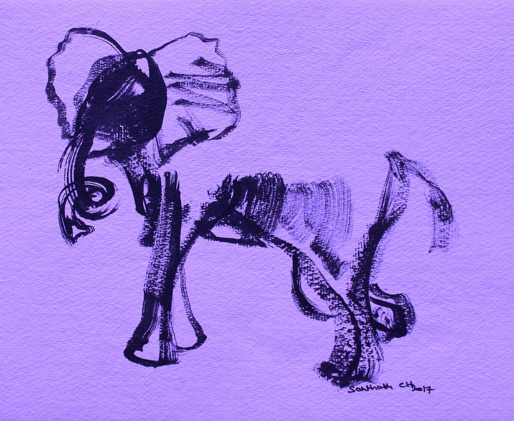 Elefante roxo dinâmico de Santhosh ch
