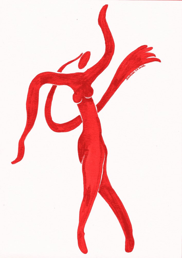 Dança vermelha dinâmica de Santhosh ch