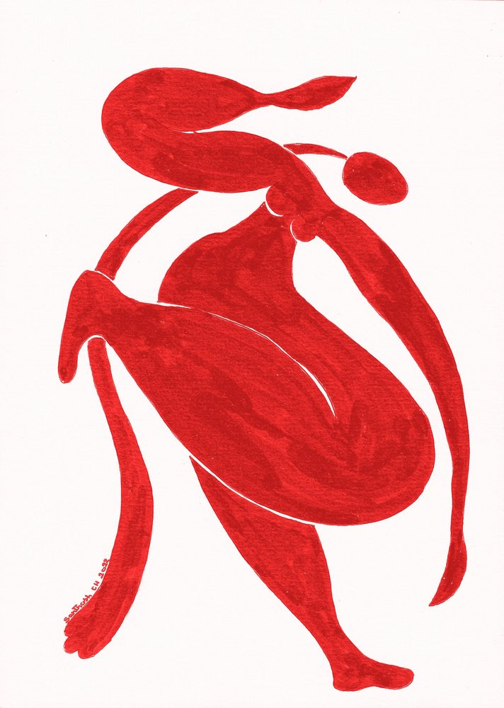 Figura vermelha dinâmica de Santhosh ch