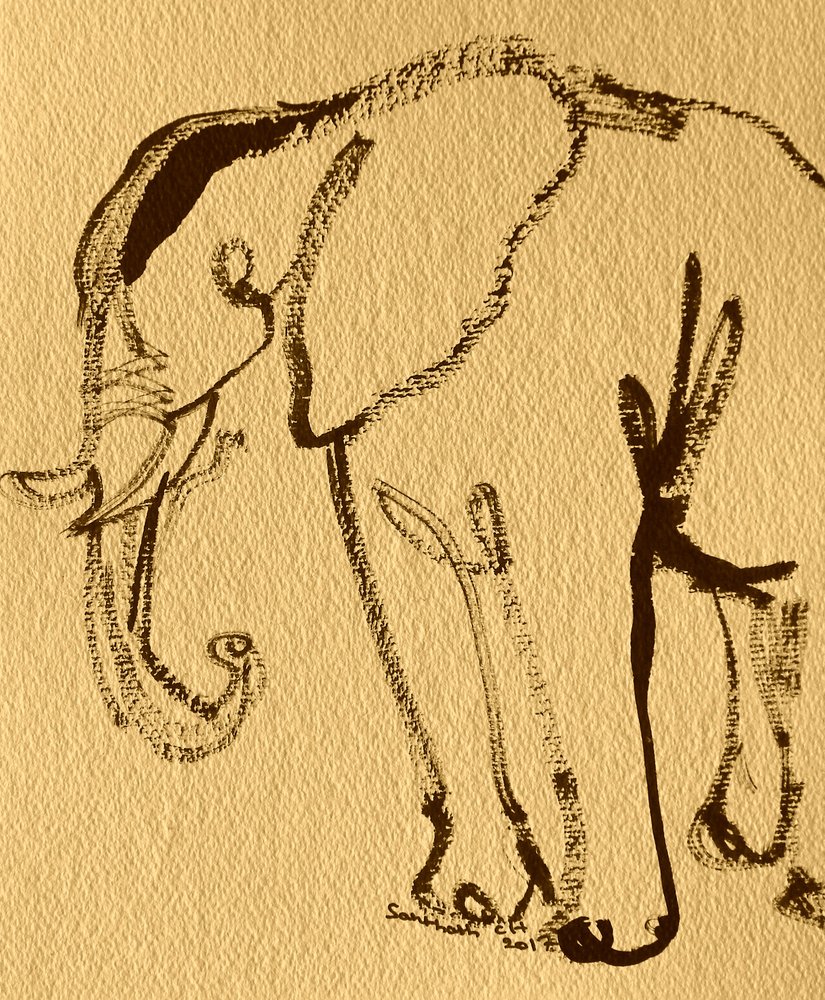Desenho elegante de elefante de Santhosh ch