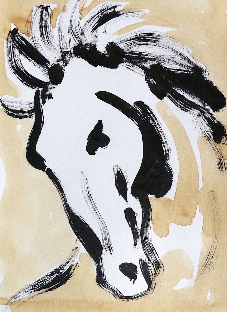 Expressiva cabeça de cavalo de Santhosh ch