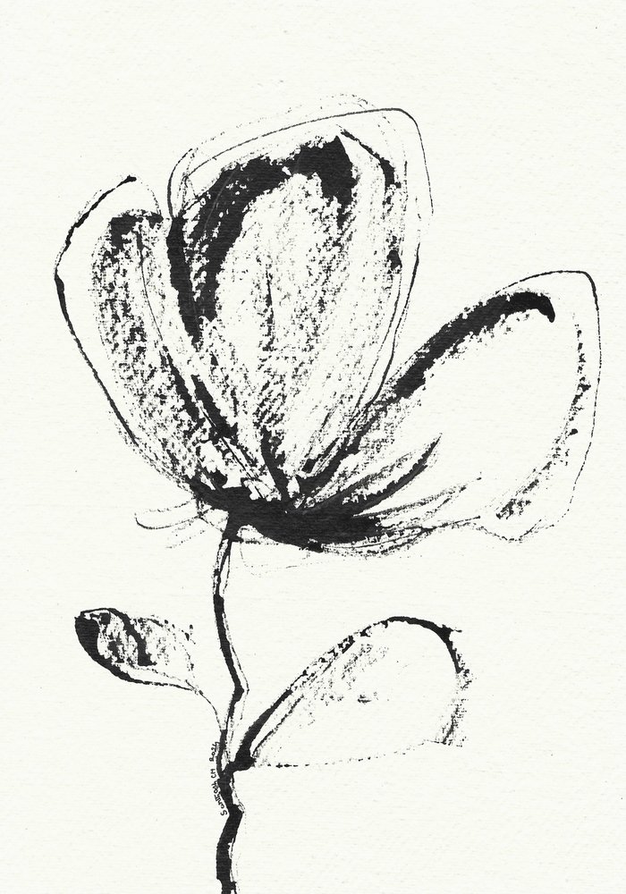 Flor expressiva a tinta de Santhosh ch