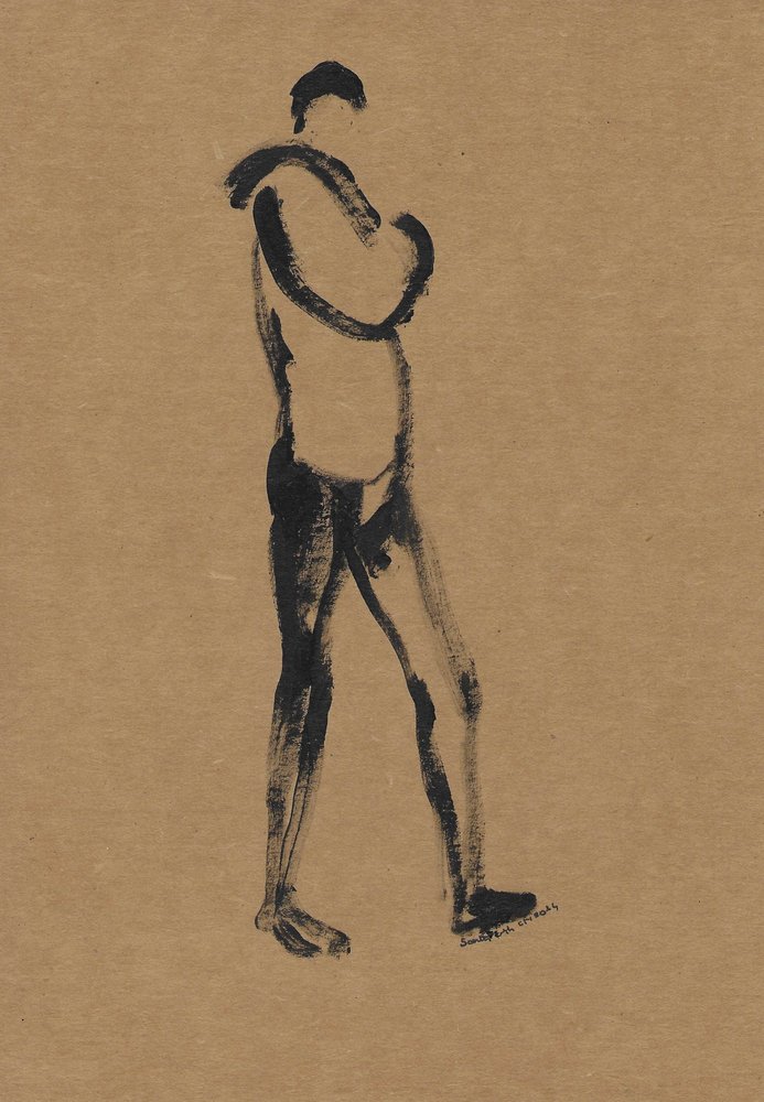 Figura masculina expressiva de Santhosh ch
