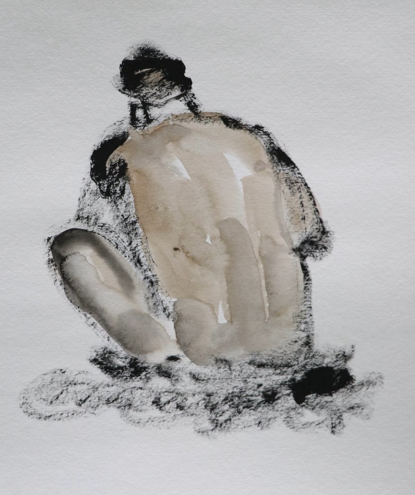 Esboço expressivo de uma figura nua de Santhosh ch