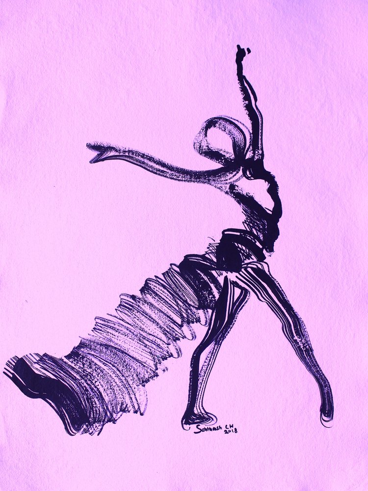 Graciosa bailarina roxa de Santhosh ch