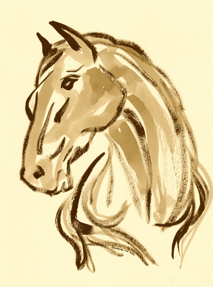 Majestoso retrato de cavalo de Santhosh ch