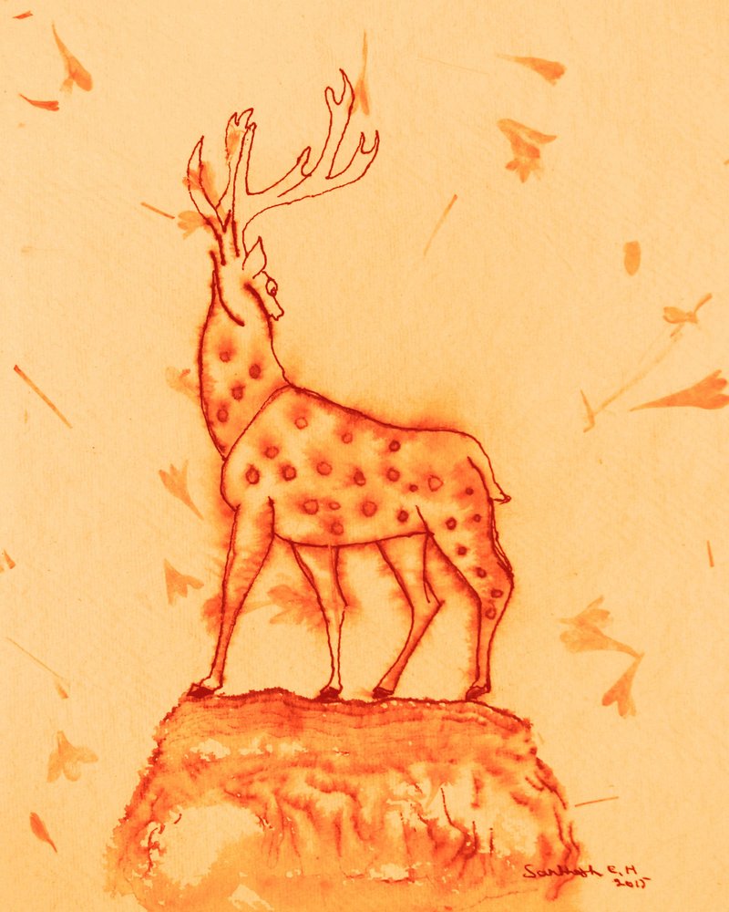 O majestoso veado-malhado de Santhosh ch