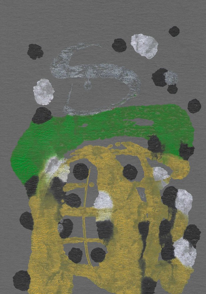 Abstrato verde-dourado metálico de Santhosh ch