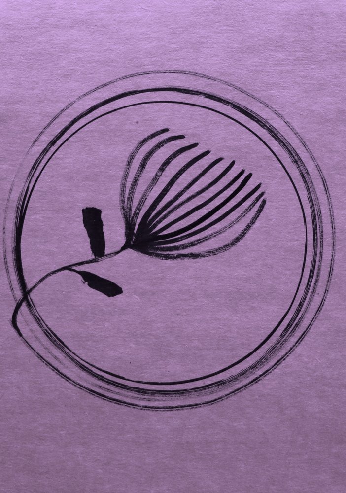 Círculo floral roxo minimalista de Santhosh ch