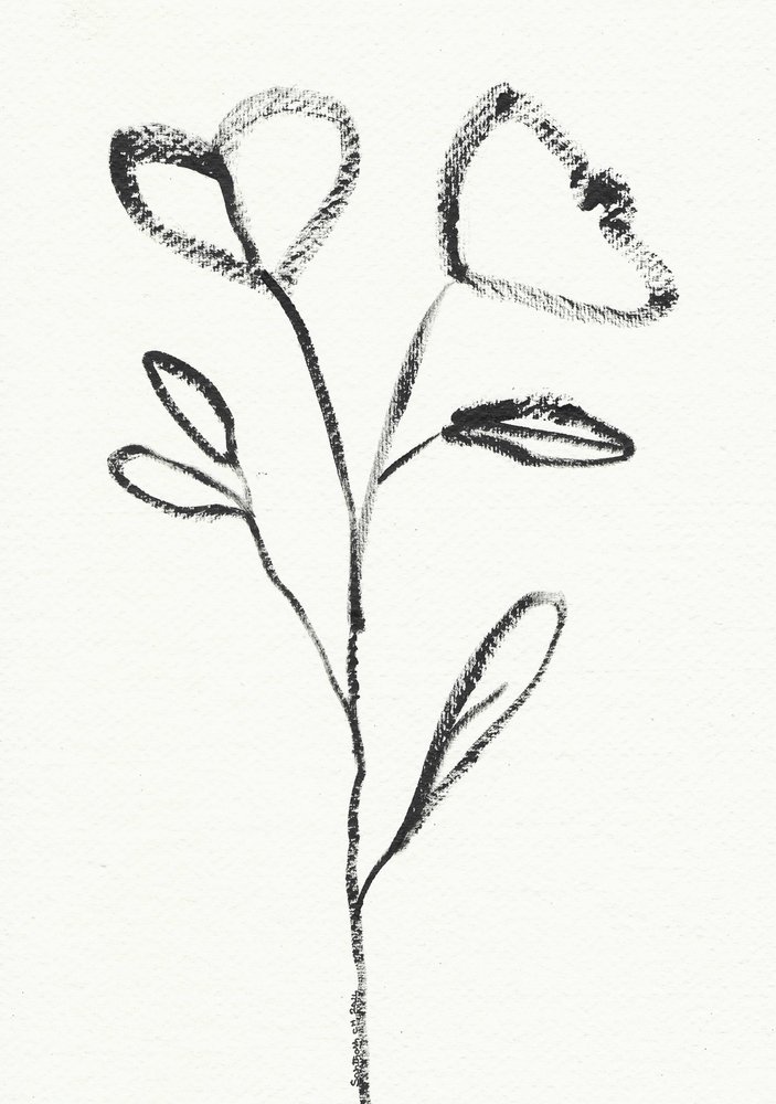 Esboço floral minimalista de Santhosh ch