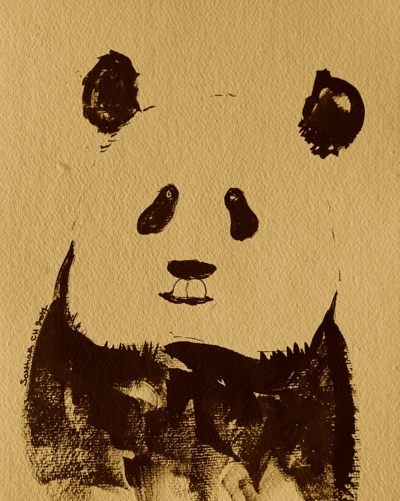 Urso-panda minimalista de Santhosh ch