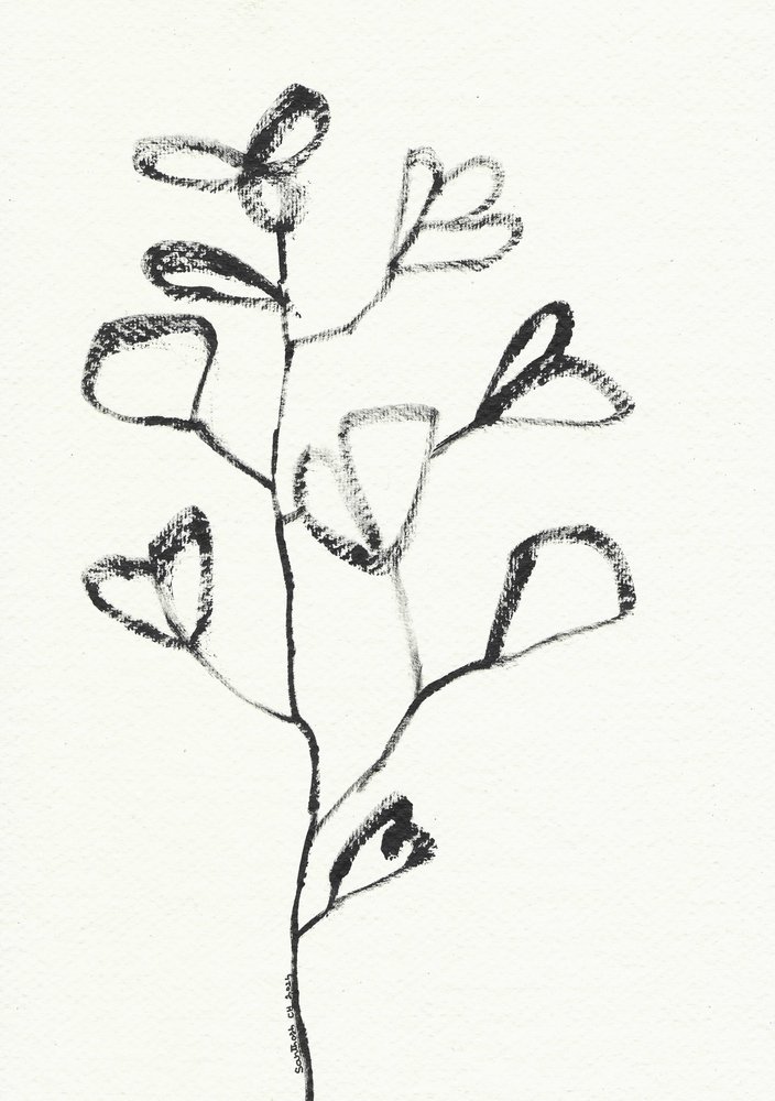 Desenho orgânico de folha de Santhosh ch