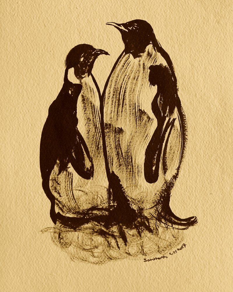 Retrato de família de pinguins de Santhosh ch