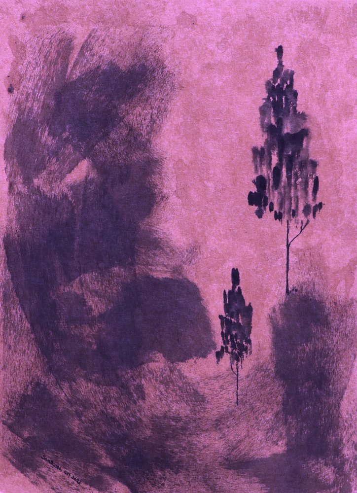 Paisagem de sombras roxas de Santhosh ch