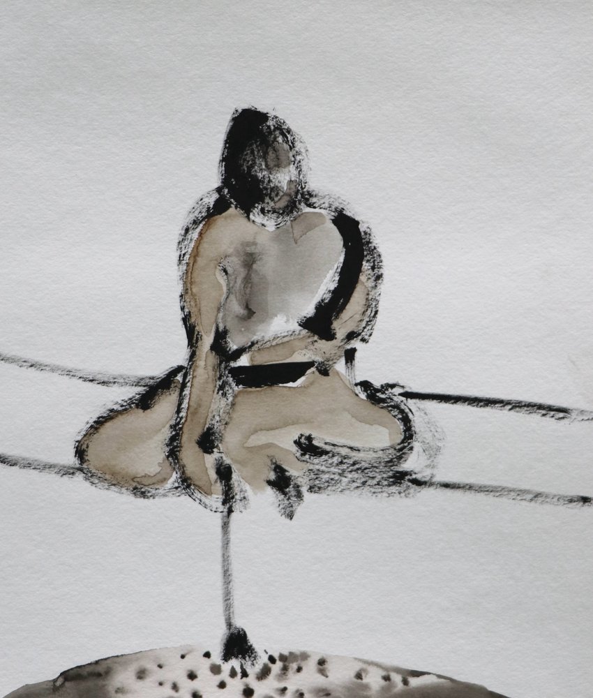 Esboço de Meditação Samurai de Santhosh ch
