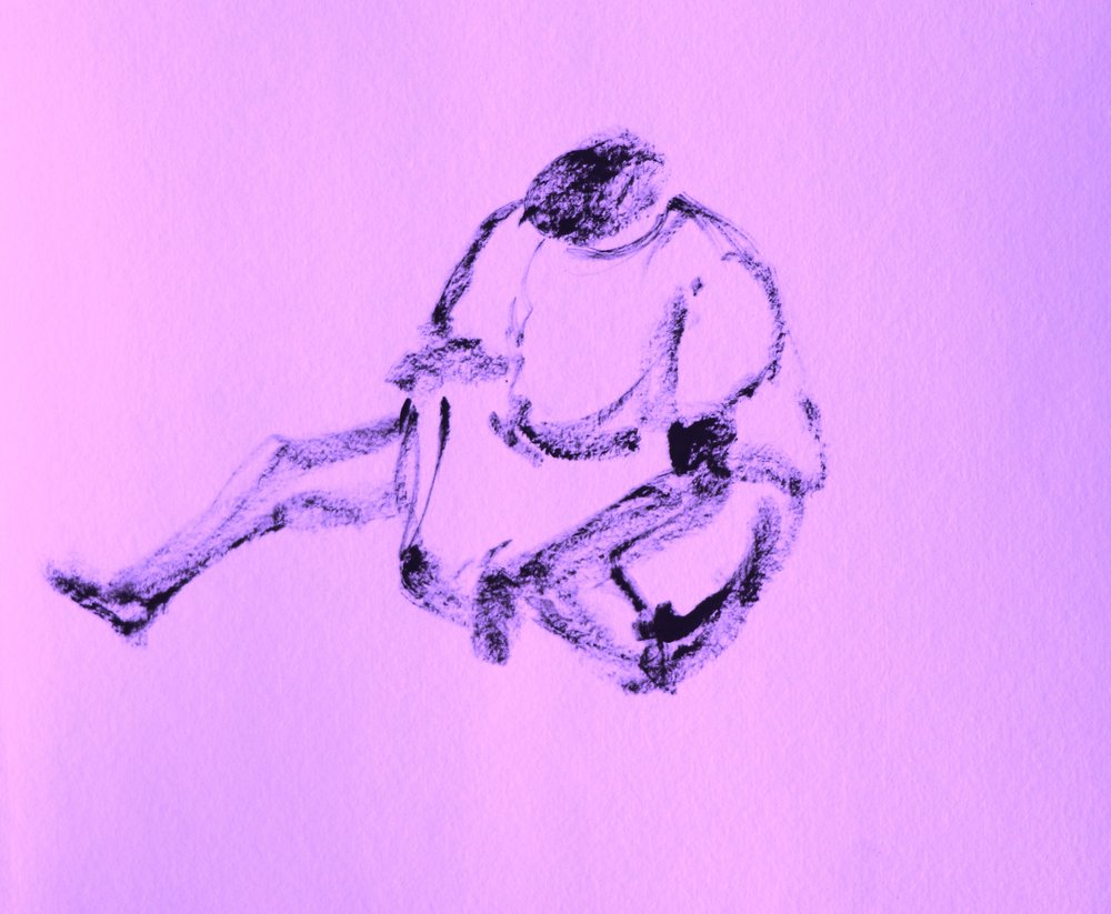 Desenho de figura sentada de Santhosh ch