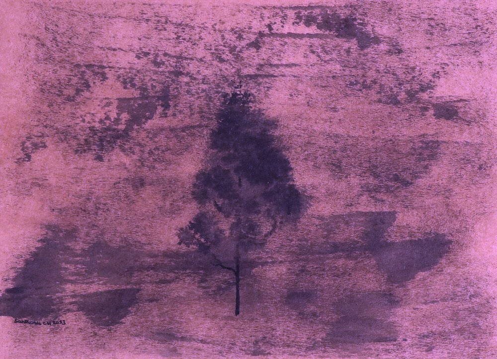 Árvore cor-de-rosa solitária de Santhosh ch