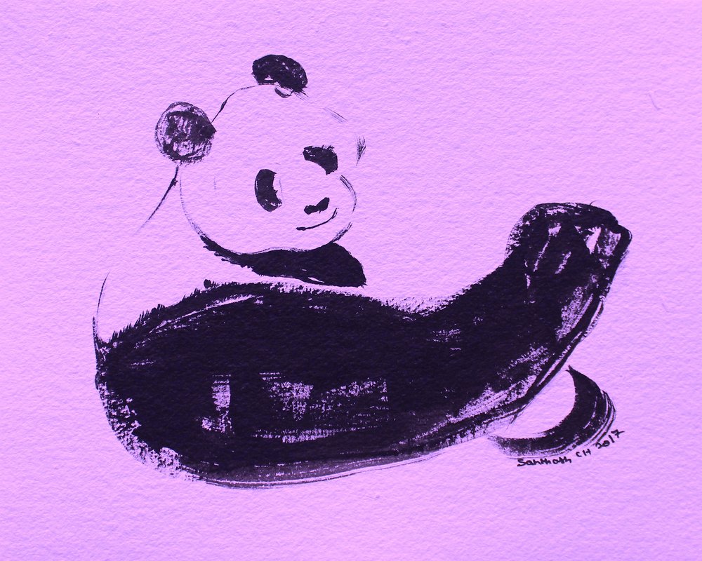 Panda forte a mostrar os músculos de Santhosh ch