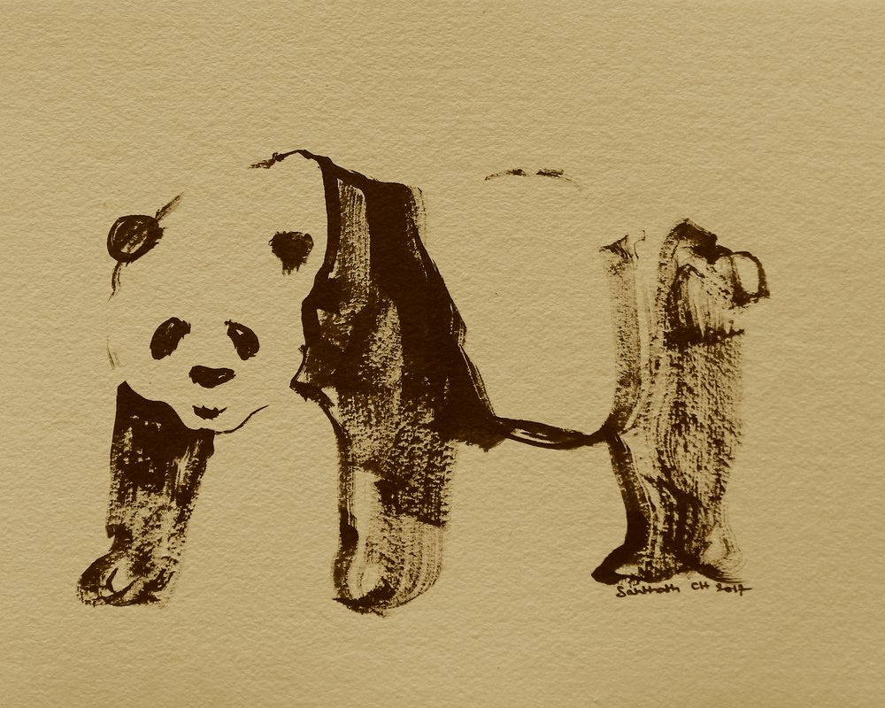 Desenho estilizado de panda de Santhosh ch