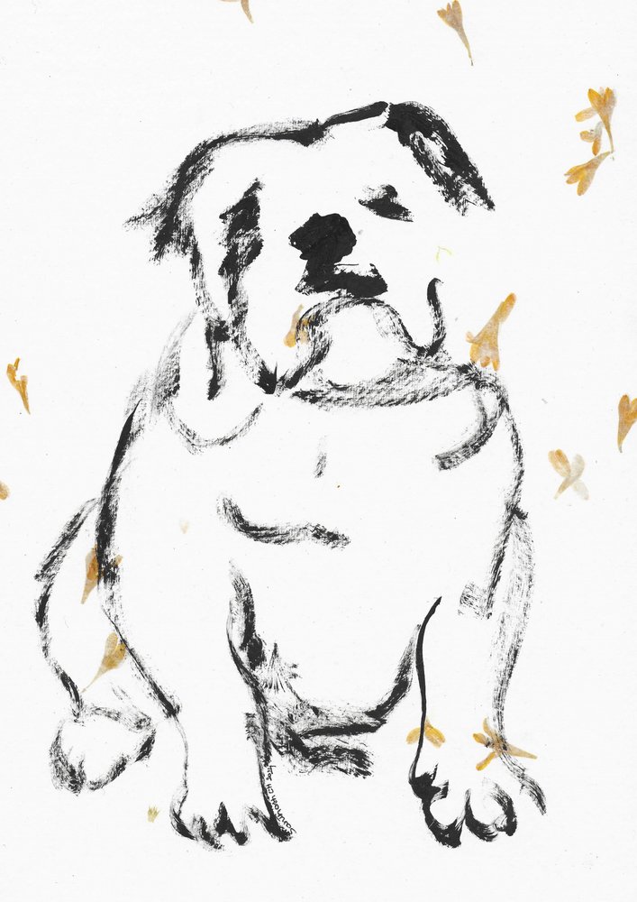 Doce esboço de cachorro de Santhosh ch