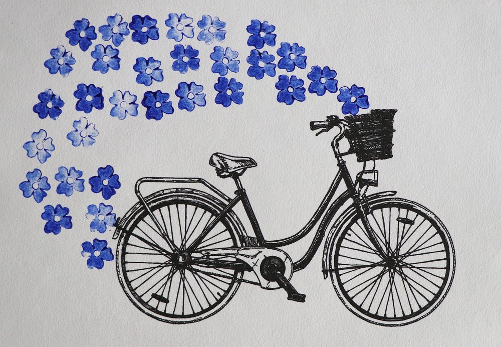 Flores de bicicleta caprichosas de Santhosh ch